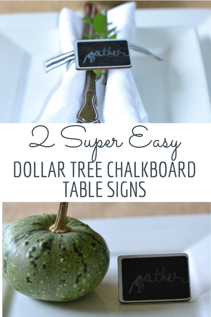 2 Super Easy Chalkboard Table SIgns