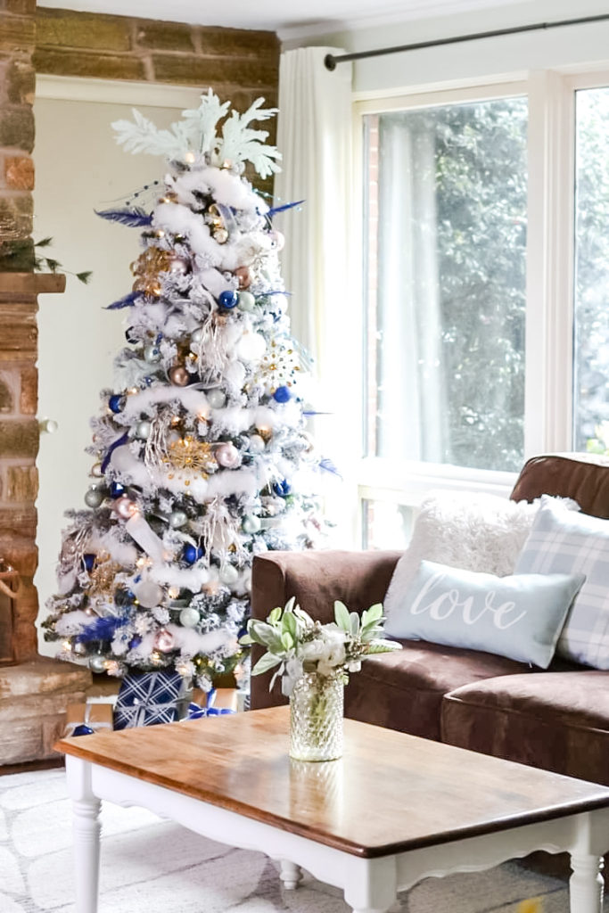 Blue and sage Christmas tree