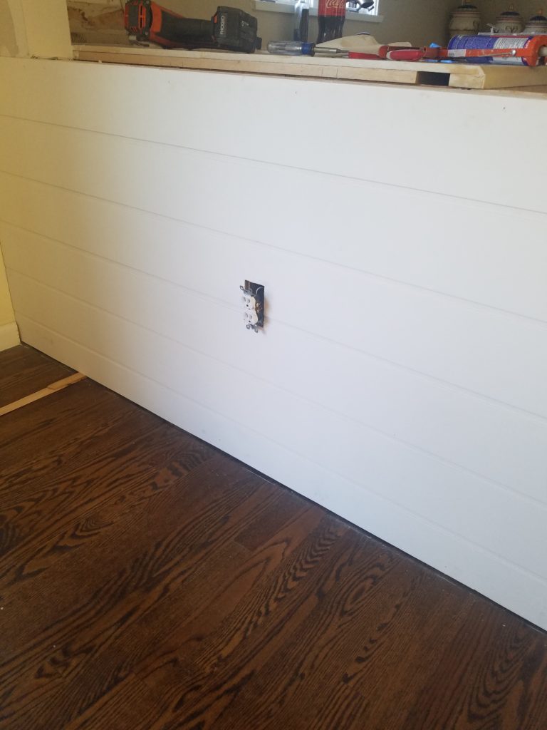 Peninsula with shiplap