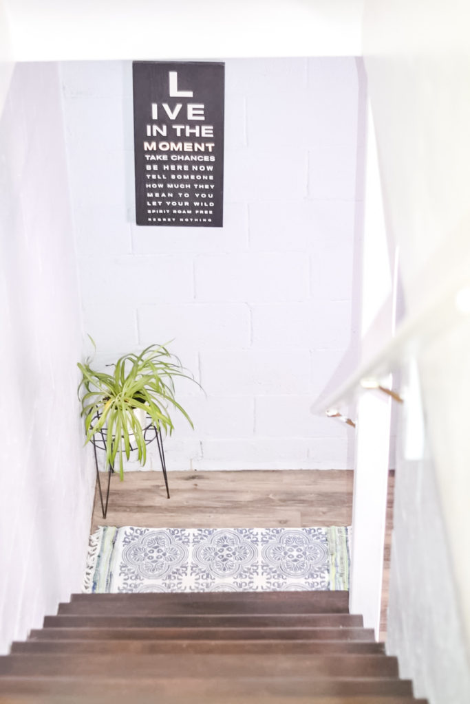 Basement stairs makeover