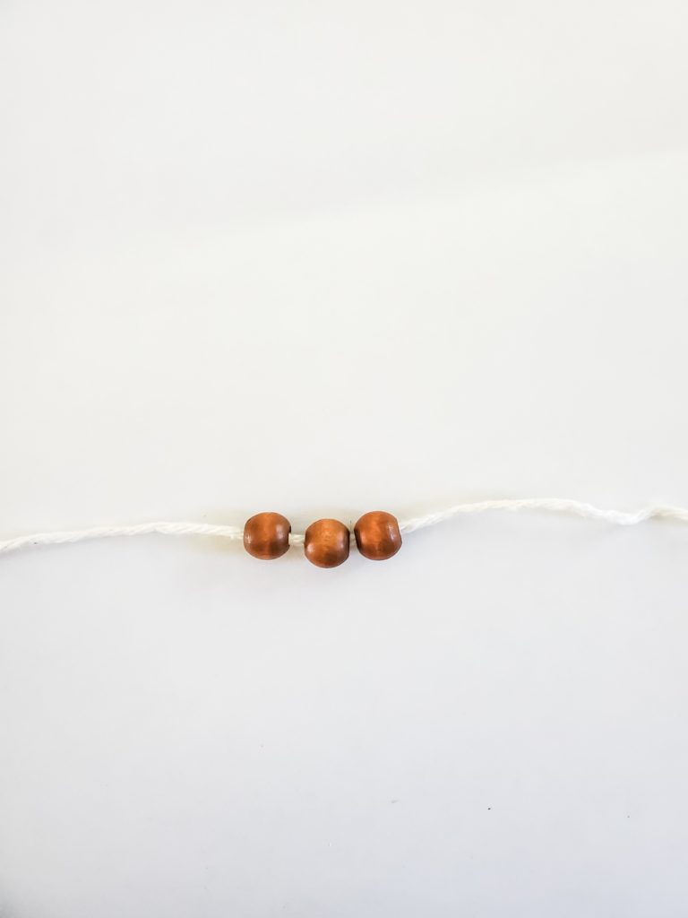 String wooden beads