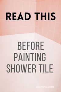 Painting shower tile