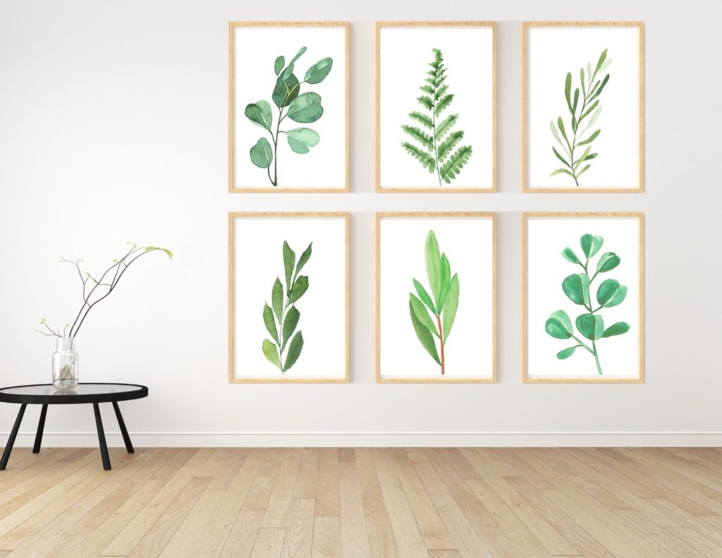 Green leaves Wall Art Printable