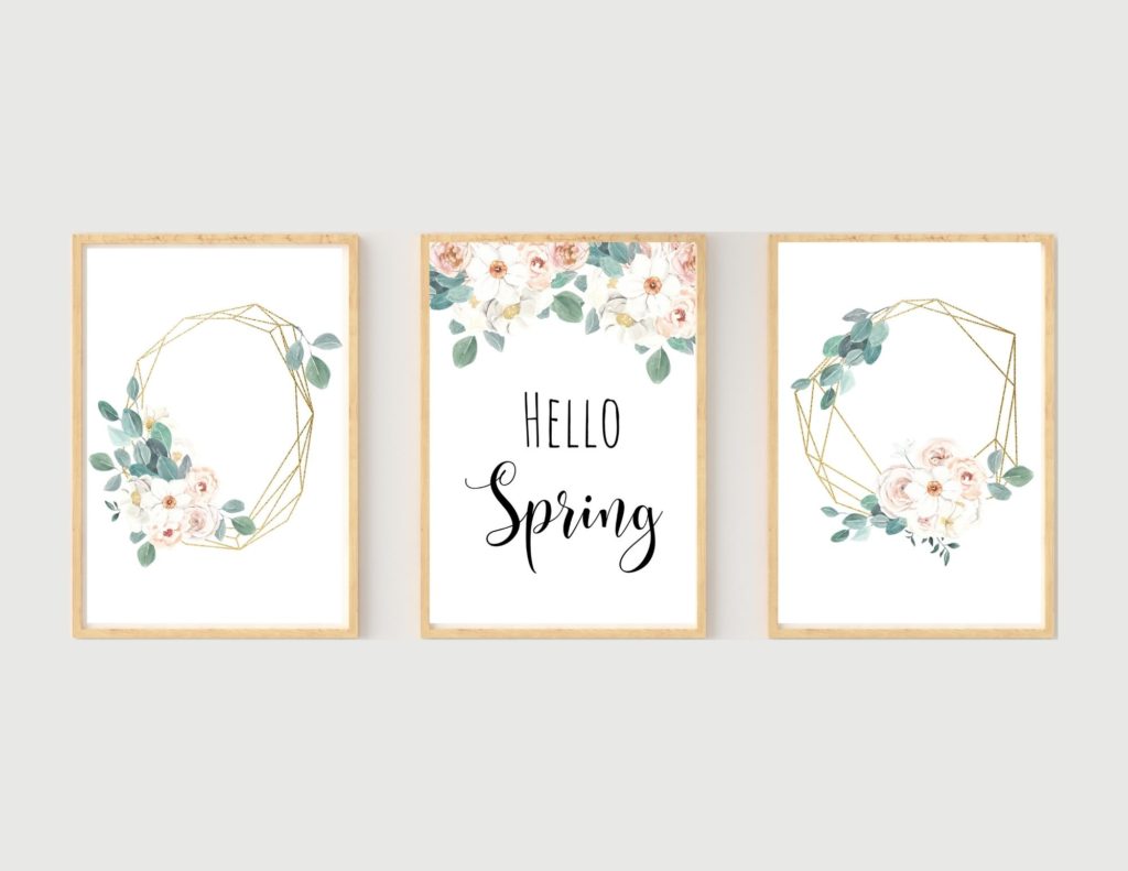 Hello Spring Wall Art Printable