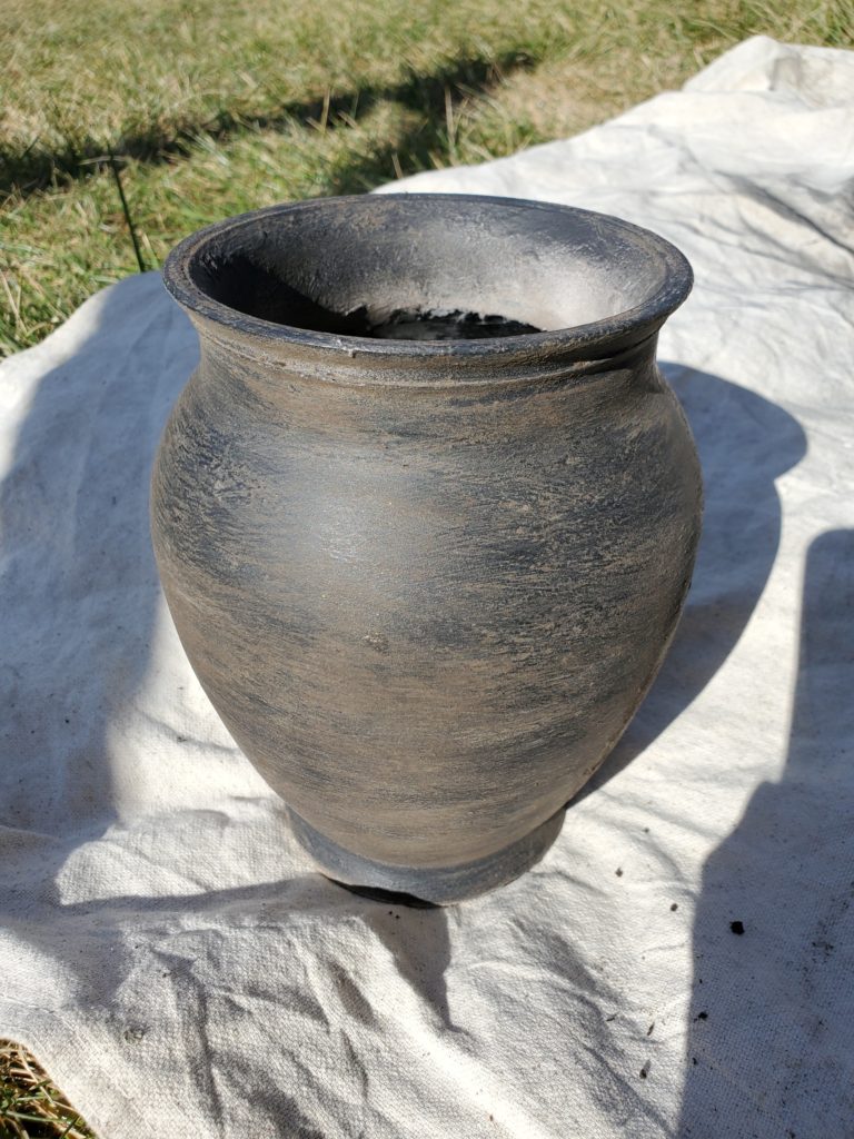 DIY aged vase