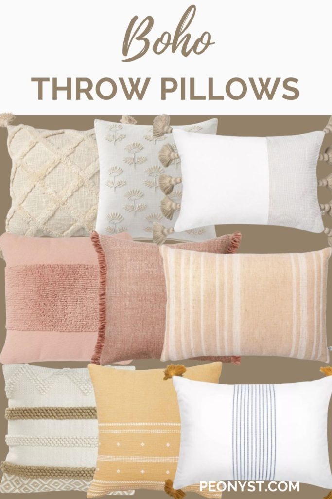 boho throw pillows