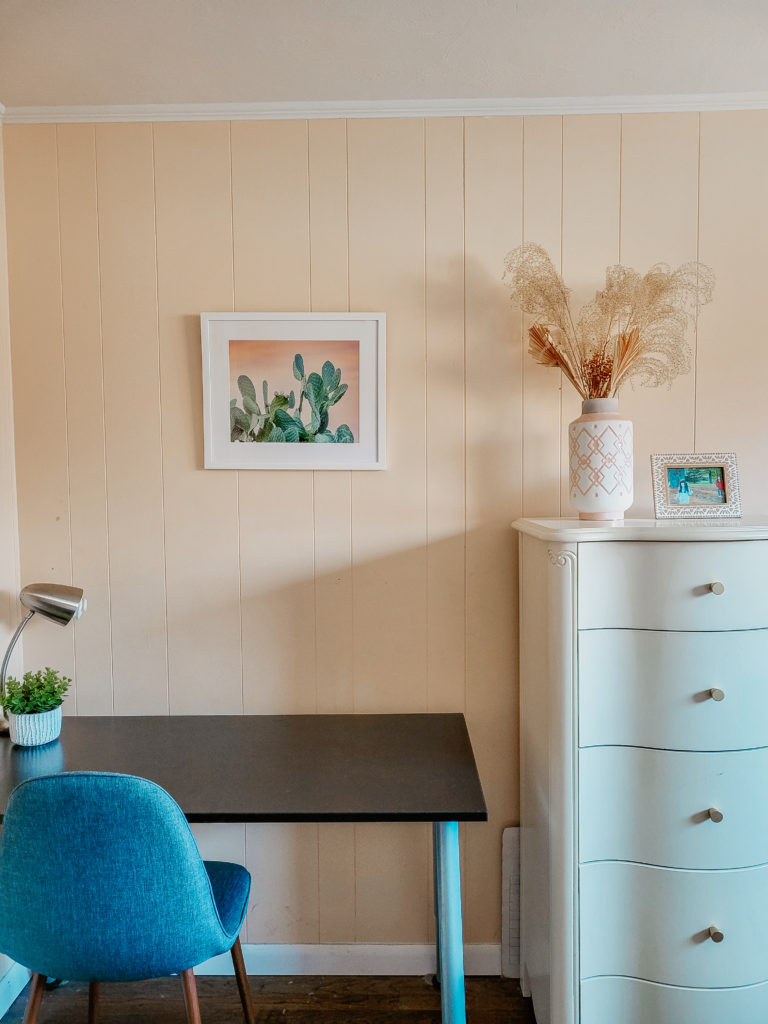 Light pink boho bedroom