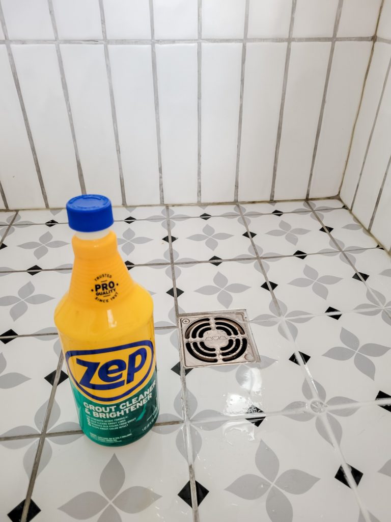 Zep grout cleaner and brightener