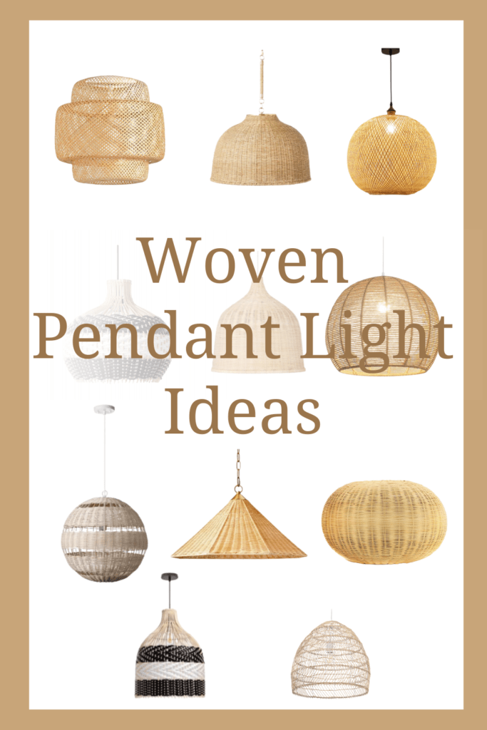 Woven Pendant Light Fixtures