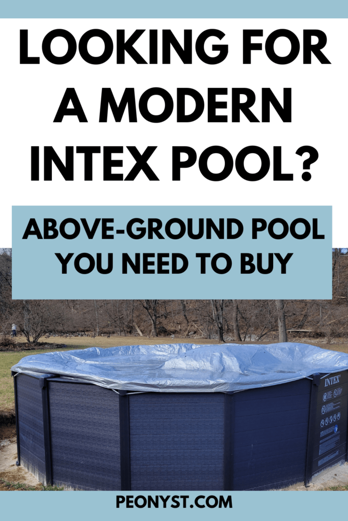 Intex graphite gray above-ground pool