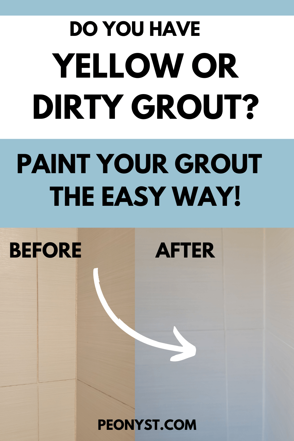 How To Paint Bathroom Tile Grout (The Easy Way) — Peony Street