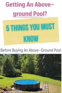 5 Things You Must Know When Buying An Above Ground Pool
