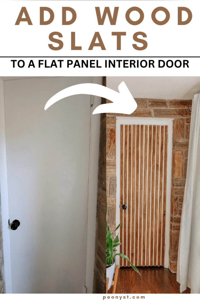 DIY Slat wood door