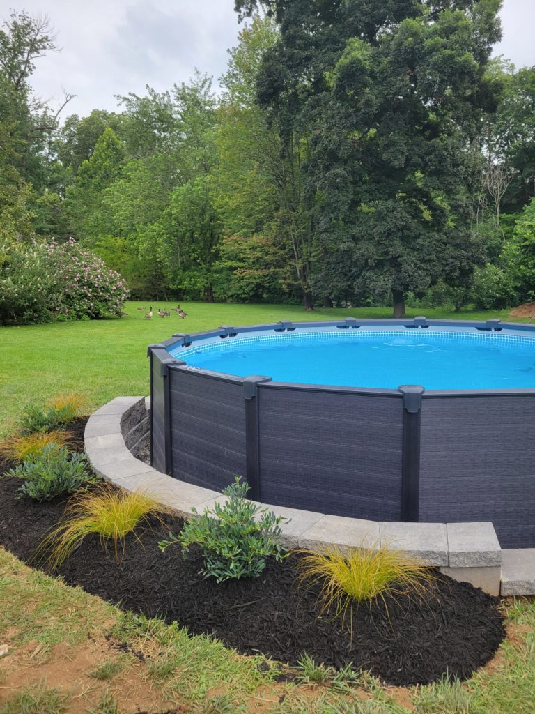 Modern Above-ground Pool Landscaping