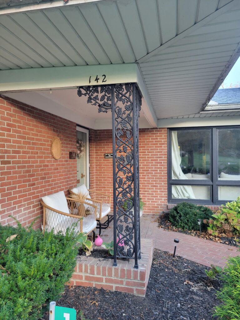 Wrought-iron porch column